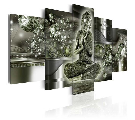Tableau Imprimé "buddha Smeraldo" 50 X 100 Cm