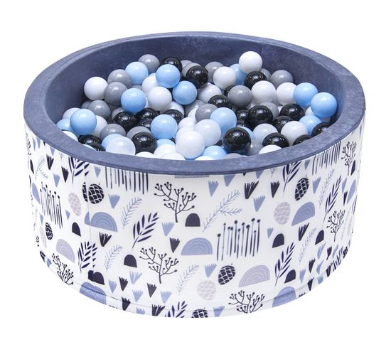 Welox Piscine 0 Balles O 90 Cm Pour Bebe Gris Avec Symboles Tapis D Eveil Portique D Eveil But