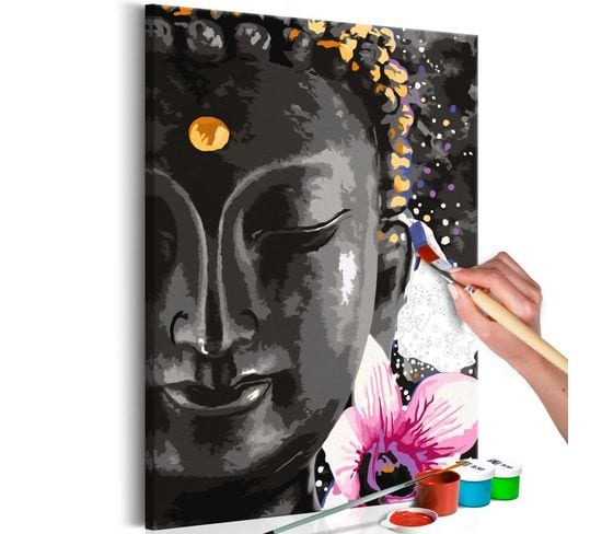 Tableau à Peindre Soi-même "buddha et Flower" 40x60cm
