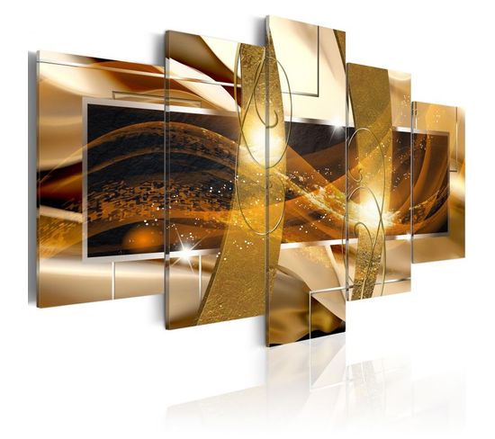 Tableau Imprimé "golden Lava" 100 X 200 Cm