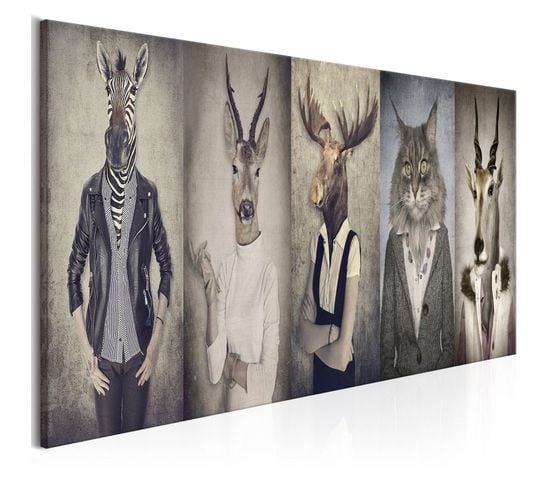 Tableau Imprimé "animal Masks" 50 X 150 Cm