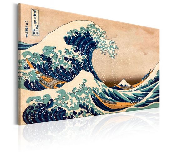Tableau "the Great Wave Off Kanagawa Reproduction" 80 X 120 Cm