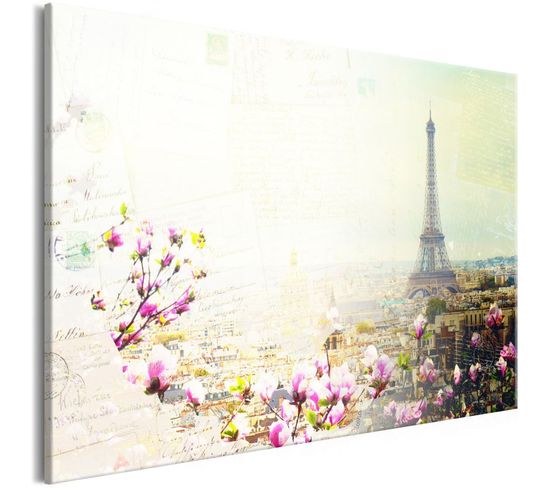 Tableau Imprimé "postcards From Paris Wide" 60 X 90 Cm