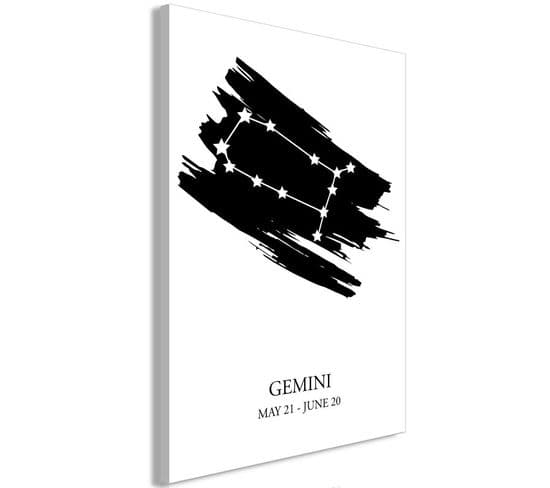 Tableau Imprimé "zodiac Signs : Gemini" 40 X 60 Cm