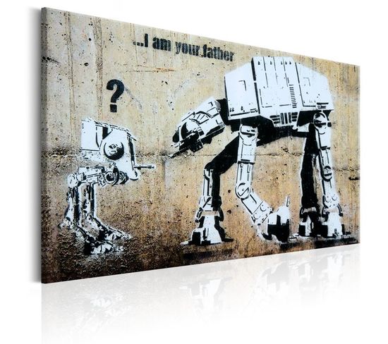 Tableau Imprimé "i Am Your Father - Banksy" 80 X 120 Cm