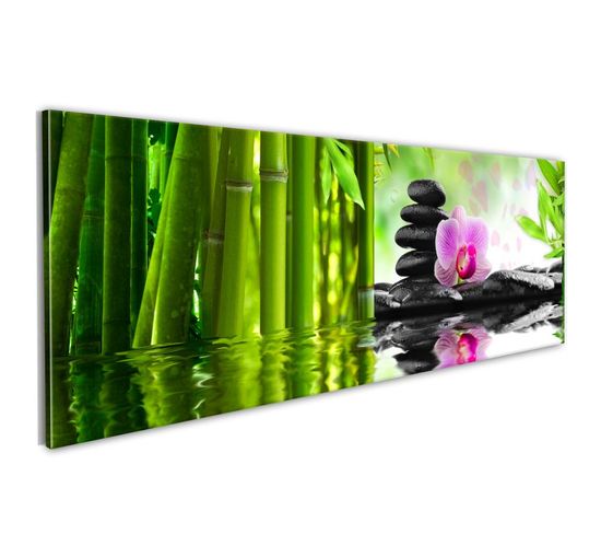 Tableau Imprimé "pays De Zen" 40 X 120 Cm