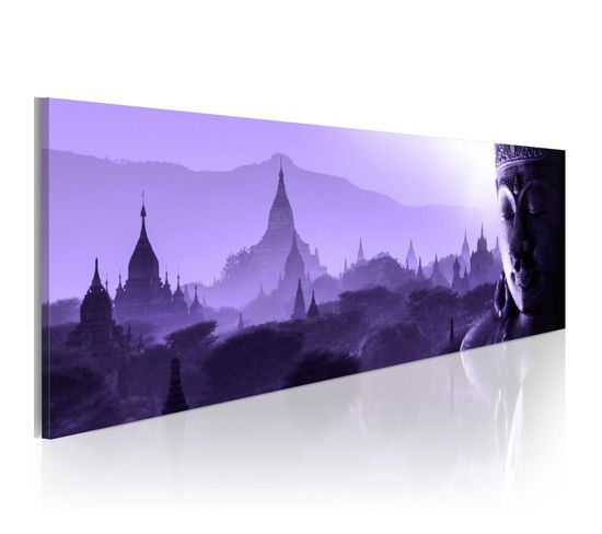 Tableau Imprimé "purple Zen" 50 X 150 Cm