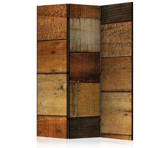 Paravent 3 Volets "wooden Textures" 135x172cm
