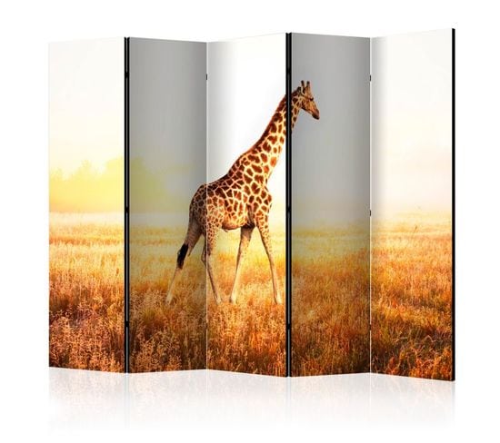 Paravent 5 Volets "giraffe Walk" 172x225cm