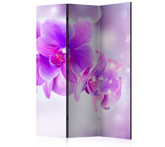 Paravent 3 Volets "purple Orchids" 135x172cm