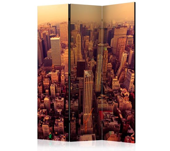 Paravent 3 Volets "bird Eye View Of Manhattan, New York" 135x172cm