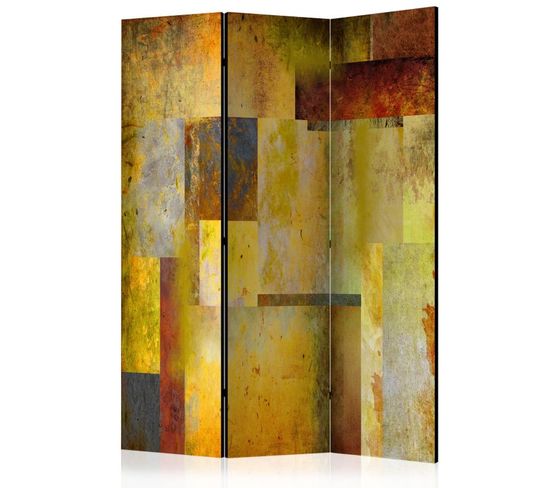 Paravent 3 Volets "orange Hue Of Art Expression" 135x172cm
