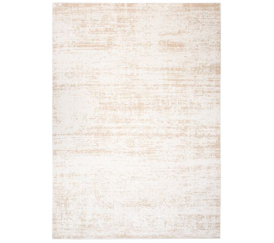 Tapis Salon Chambre Brillant Crème Beige Clair Vintage Ornamental Effet 3d Oeko-tex 80x150 cm