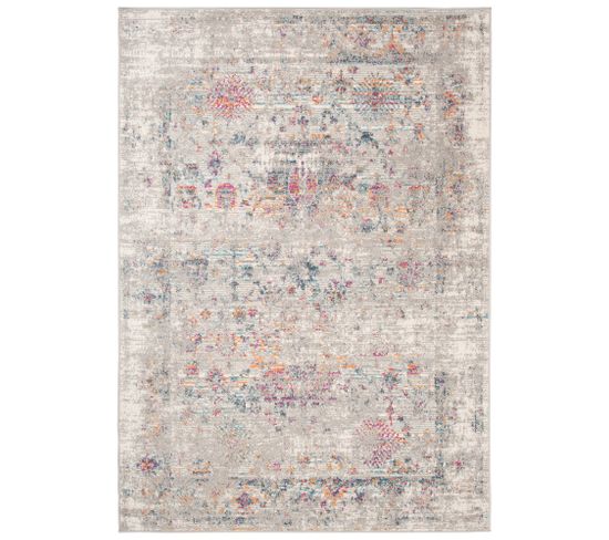 Tapis Salon Chambre Gris Bleu Orange Rouge Vintage 240 X 330 Cm Lazur