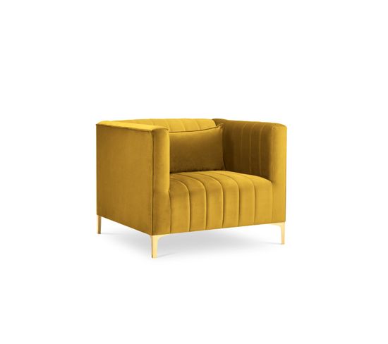 Fauteuil "annite", 1 Place, Jaune, Velours