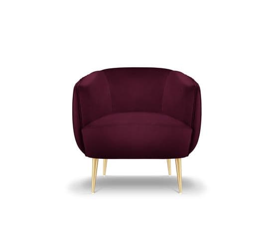 Fauteuil "moss", 1 Place, Pourpre, Velours