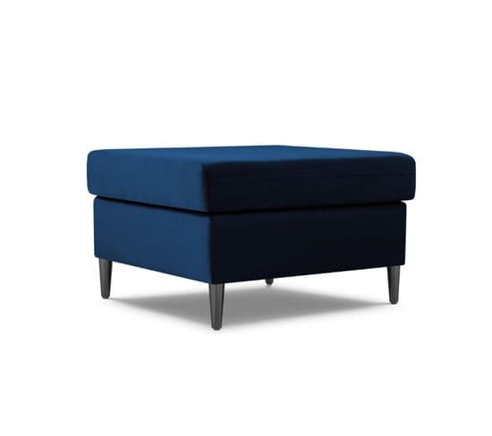 Pouf "moghan", 1 Place, Bleu Roi, Velours