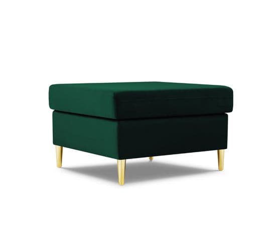 Pouf "moghan", 1 Place, Vert Bouteille, Velours