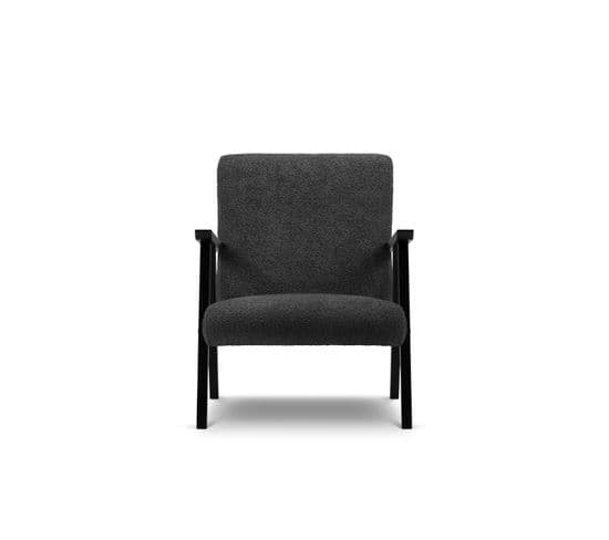 Fauteuil "browne", 1 Place, Anthracite, Tissu Chenille