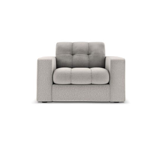 Fauteuil "justin", 1 Place, Gris Clair, Tissu Structurel