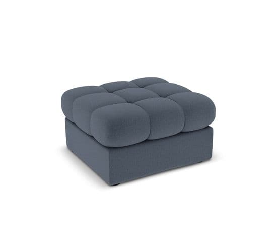 Pouf "justin", 1 Place, Bleu Foncé, Tissu Structurel