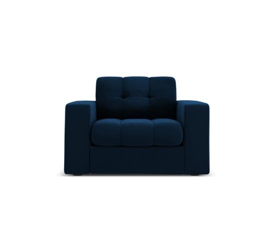 Fauteuil "justin", 1 Place, Bleu Roi, Velours