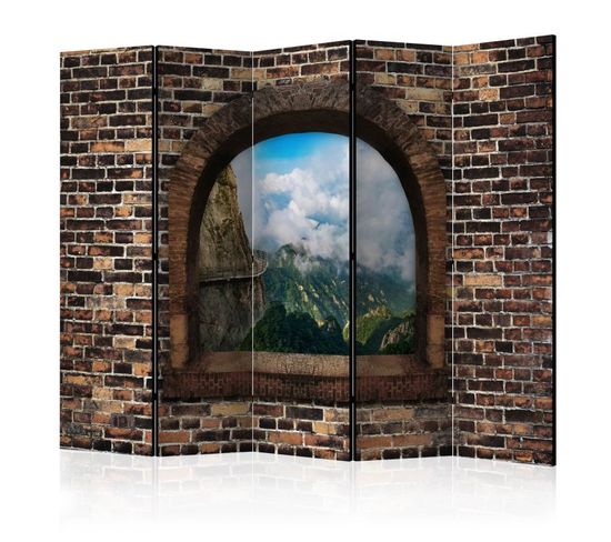 Paravent 5 Volets "stony Window : Mountains" 172x225cm