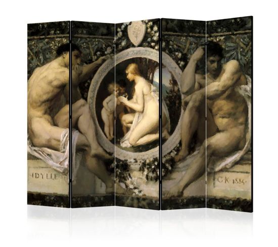 Paravent 5 Volets "idyll Gustav Klimt" 172x225cm