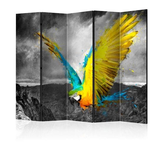 Paravent 5 Volets "exotic Parrot" 172x225cm