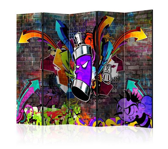 Paravent 5 Volets "graffiti : Colourful Attack" 172x225cm