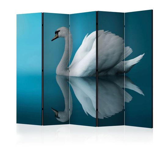 Paravent 5 Volets "swan Reflection" 172x225cm