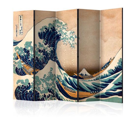 Paravent 5 Volets "hokusai : The Great Wave Off Kanagawa Reproduction" 172x225cm