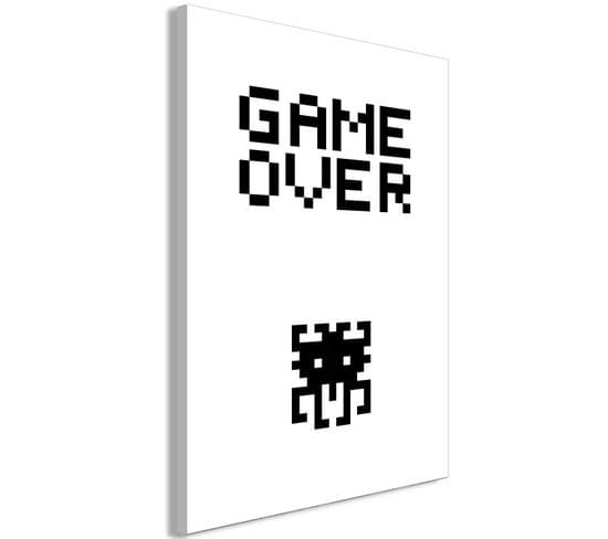 Tableau Imprimé "game Over" 40 X 60 Cm