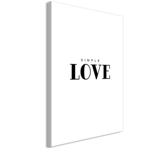 Tableau Imprimé "simple Love" 40 X 60 Cm
