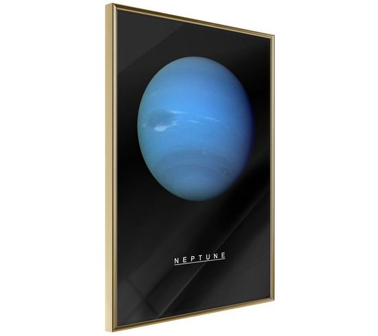 Affiche Murale Encadrée "the Solar System Neptun" 40 X 60 Cm Or