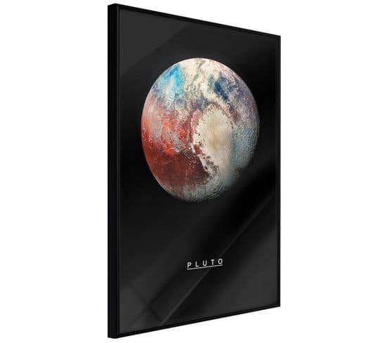 Affiche Murale Encadrée "the Solar System Pluto" 40 X 60 Cm Noir