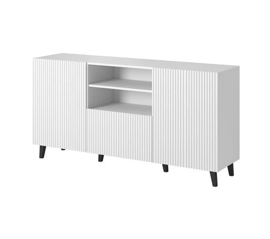 Buffet Design Blanc 150 Cm 1 Tiroir 2 Portes Gustave