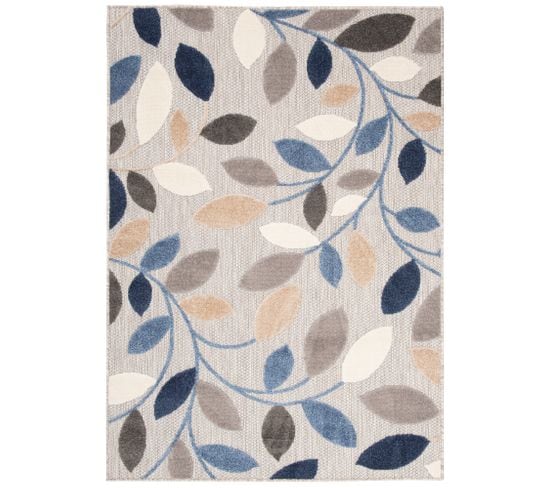 Tapis Intérieur Extérieur Crème Beige Bleu Gris Résistant Sisal Patio 140x200