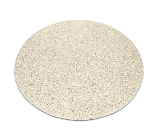 Tapis Soffi Cercle Shaggy 5cm Crème Cercle 120 Cm