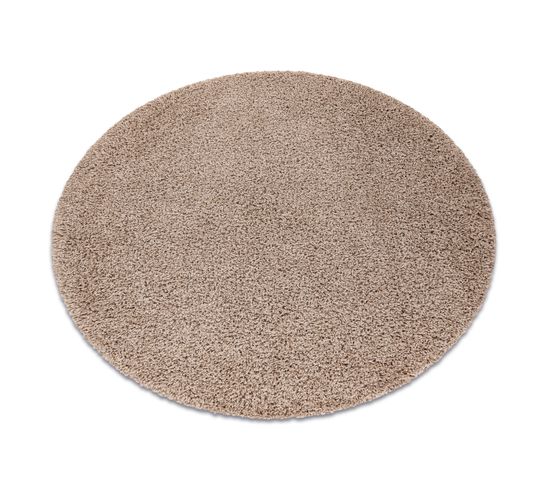 Tapis Soffi Cercle Shaggy 5cm Beige Cercle 120 Cm