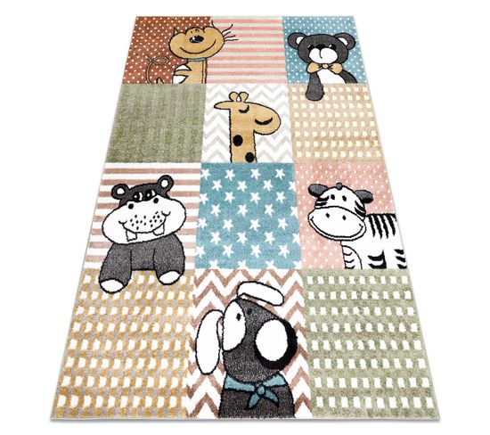 Tapis Fun Pets Pour Enfants, Animaux Coloré Mutli 200x290 Cm