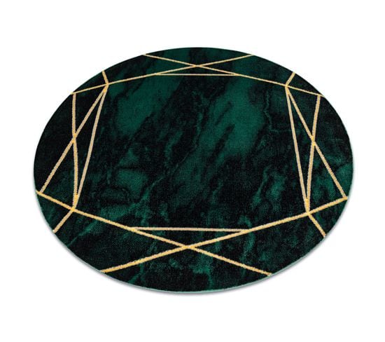 Tapis Emerald Exclusif 1022 Cercle - Glamour, Élégant Marbre, Géométrique Bouteill Cercle 120 Cm