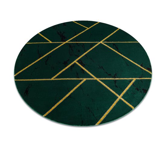 Tapis Emerald Exclusif 1012 Cercle - Glamour, Élégant Marbre, Géométrique Bouteill Cercle 160 Cm