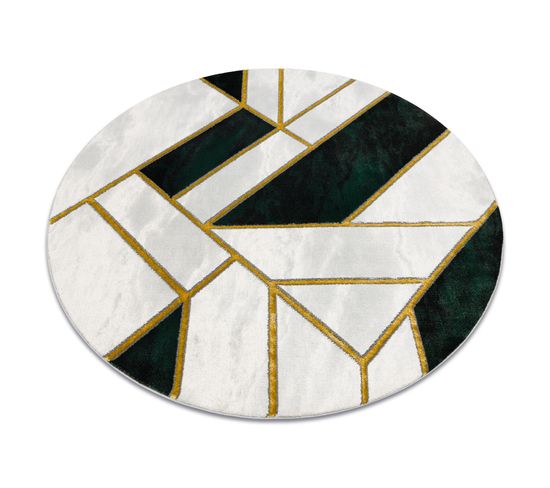 Tapis Emerald Exclusif 1015 Cercle - Glamour, Élégant Marbre, Géométrique Bouteill Cercle 120 Cm