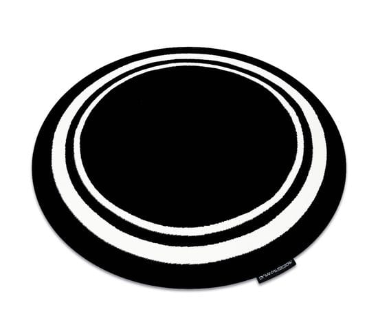 Tapis Hampton Border Cercle Cadre Noir Cercle 200 Cm