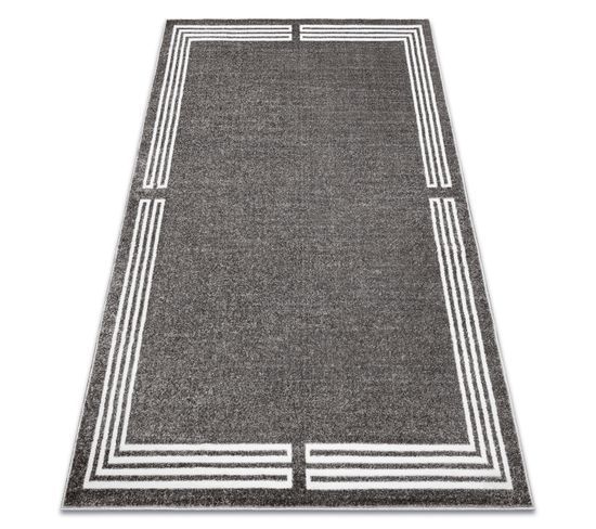 Tapis Mateo 8034/644 Moderne Cadre - Structurel Gris  240x330 Cm