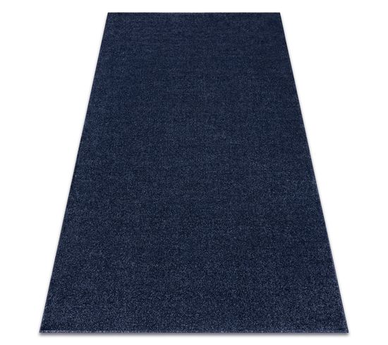 Tapis Softy Plaine Couleur Unie Bleu Foncé 280x370 Cm