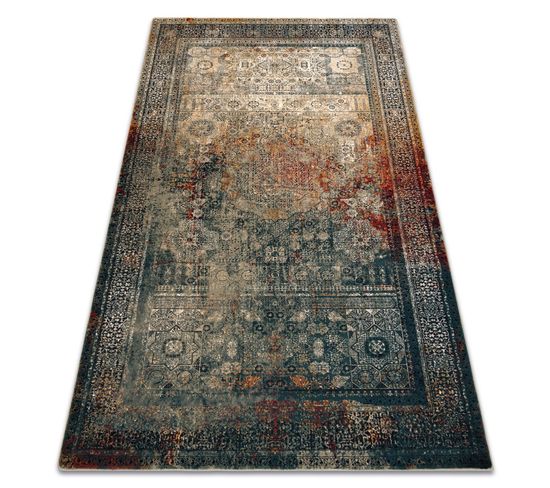 Tapis En Laine Superior Mamluk Oriental Vintage Émeraude 170x235 Cm