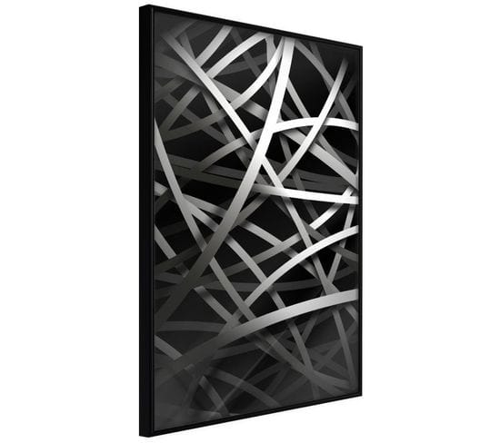 Affiche Murale Encadrée "tangle" 30 X 45 Cm Noir