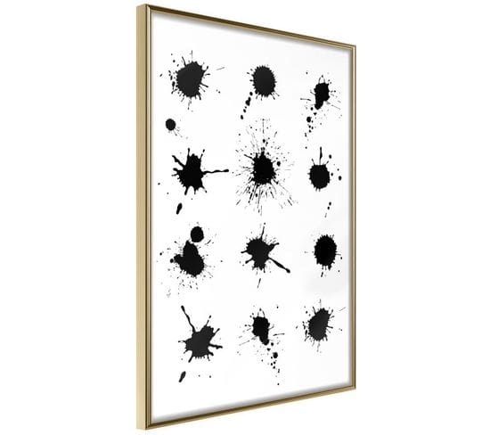 Affiche Murale Encadrée "paintball" 30 X 45 Cm Or